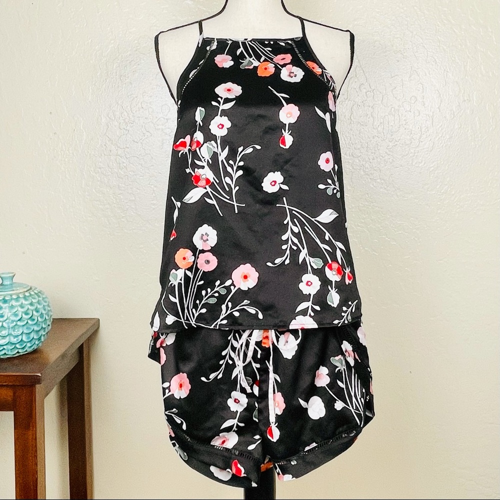 Floral Satin PJ Set